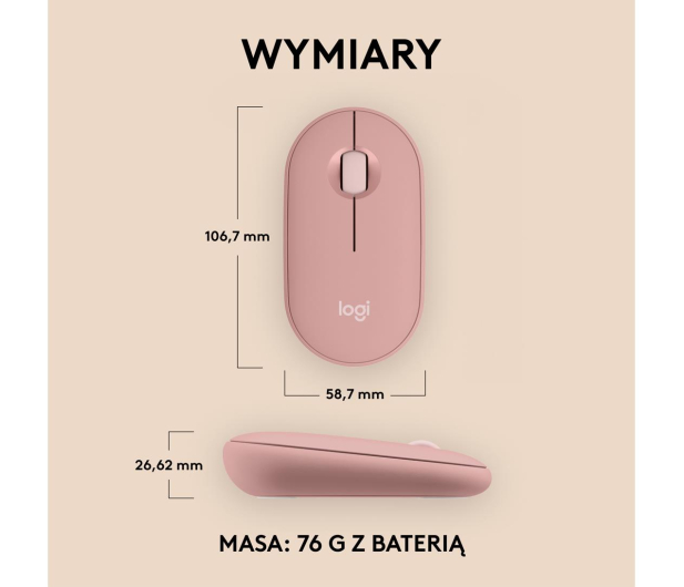 LOGITECH M350s 910-007014 różowa - 1172759 - zdjęcie 13